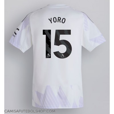Camisa de time de futebol Manchester United Leny Yoro #15 Replicas 2º Equipamento 2025-26 Manga Curta Camisa de time de futebol Manchester United Leny Yoro #15 Replicas 2º Equipamento 2025-26 Manga Curta